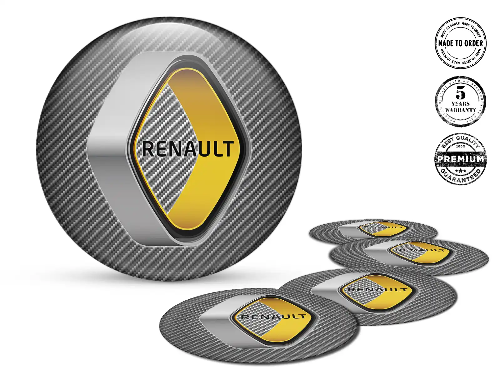 Renault Radaufkleber Logo Harzgewölbtes Design